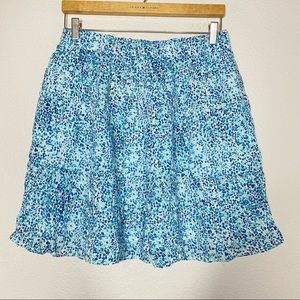 LOFT Elastic Waist Flounce Skirt